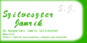 szilveszter jamrik business card